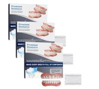 Set di protesi complete personalizzate avanzate, soluzione flessibile per protesi complete in silicone, set di dentiere e dentiere finte, denti morbidi e confortevoli, dall'aspetto (3 juego)