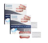 Set di protesi complete personalizzate avanzate, soluzione flessibile per protesi complete in silicone, set di dentiere e dentiere finte, denti morbidi e confortevoli, dall'aspetto (2 juego)