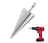 Set di Punte a Gradini Rivestite in Titanio da 4 mm a 32 mm - Per Acciaio, Legno, Plastica, Ottone, Alluminio, PVC - Kit di Punte per Frese a Gradini di Qualità Premium