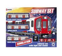 Set di treni, locomotiva giocattolo, set di giochi interattivi della metropolitana con suono leggero, brano del veicolo durevole divertimento educativo, ragazzi da 4-10 anni, veicolo da gioco per l'in