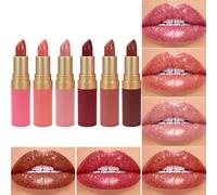 Set Di Trucco Per Rossetto - Pigmenti Intensi | Set Regalo Di Trucco Per Labbra a Lunga Durata Impermeabile | Set Di Piccoli | 6 Colori Bastoncino Per Labbra Antiadere Opachi