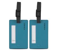 Set di viaggio di 2 etichette per bagagli, Aqua, One Size
