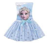 Disney Set de belleza infantil Frozen – Conjunto completo azul con tutú y diadema corona de nieve