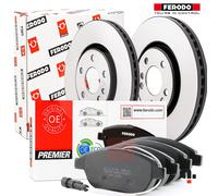 Set Discos Y Pastillas de Freno Delantero ferodo para Fiat Doblo Fiorino Qubo