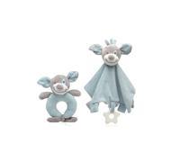 Set Doudou y Hochet - Kiokids - Gatito rosa - Poliéster y EVA - Doble pequeño - 2 unidades