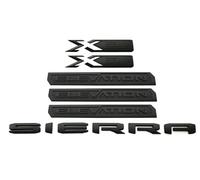 Set Elevation Sierra Bed X31 Emblema para puerta trasera de repuesto para Sierra 1500 2019-2023, negro mate