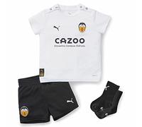 Set Equipación de Fútbol para Niños Puma Valencia CF Home 22/23 Negro Blanco, Talla 2-4 Meses