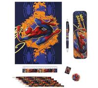 Set escolar grande para niños, set de material de papelería para el colegio, juego de artículos de papelería (Marvel Spider-Man)