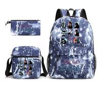 Set escolar para niños con diseño de anime - Mochila Solo Leveling, bolsa de almuerzo y estuche, ligero y ergonómico, Stlye-420, 16Inch