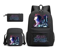 Set escolar para niños con diseño de anime - Mochila Solo Leveling, bolsa de almuerzo y estuche, ligero y ergonómico, Stlye-11, 16Inch