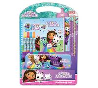 GABBY'S DOLLHOUSE CONFETTI - Set de Escritura, Estuche Regalo, Estuche Metálico, Plumier, Estuche Niño, Ideal para Niños, Cómodo y Versátil, Calidad y Resistencia, 27x3x37.5 cm