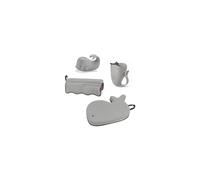 Set Esenciales para Baño de Bebé Skip Hop MOBY - Color Gris, Incluye Accesorios Prácticos y Divertidos para la Hora del Baño.