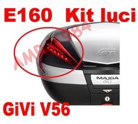 Set Faro Luces Stop GIVI E160 Maleta V56N V56NT Maxia 6 Stop LED Rojo