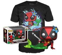 Funko Set figura Pop y camiseta Marvel Deadpool Mermaid Exclusive Talla L