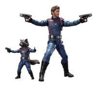 Set Figuras Star-lord Y Rocket Raccoon Guardianes De La Galaxia Vol. 3 Marvel Articuladas 15 Cms Y 6 Cms