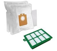 Set - Filtro HEPA + 10 Bolsas de aspiradora para Philips Performer FC 9162, FC 9162/01 ParquetCare, FC 9165, FC 9165/01 ParquetCare