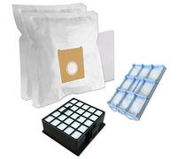 Set - Filtro HEPA + Filtro del Motor + 10 Bolsas de aspiradora para Siemens VS06G1466/03 Energy Special, VS06G24XXL/03 XXL 2400W, VS06G2510/02, VS06G2510/03 Bag & bagless
