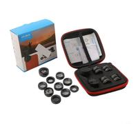 Set Fotografía Móvil 10 Lentes CPL Filtro Estrella Kaleidoscopio | Clip 17mm, silicona para suave, aleación aluminio, compatible para iphone para samsung Android
