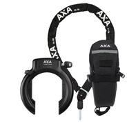 Set Frame Lock AXA Imenso XL + cadena enchufable AXA ULC 130 Bolsa - negro