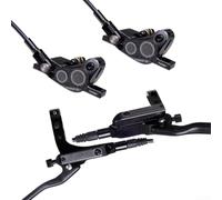Set Frenos Bicicleta Montaña Tubo 800/1450mm | 4 pistones, fuerza frenado estable, para retorno pastillas, aleación aluminio, MTB descenso(black)
