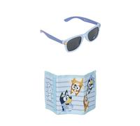 Set Gafas de Sol y Cartera de Bluey - Color Rojo y Negro - Protección UV 400 y Filtro de Categoría 3 - Cartera con Varios Compartimentos - Producto Original Diseñado en España