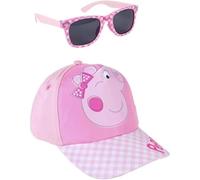Set Gafas de Sol y Gorra Peppa Pig - Talla de 2 a 5 Años - Protección UV 400 y Filtro de Categoría 3 - Gorra Infantil con Velcro Ajustable - Producto Original Diseñado en España