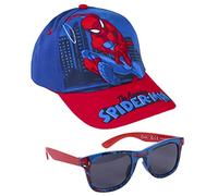 Set Gafas de Sol y Gorra Spiderman - Talla de 2 a 5 Años - Protección UV 400 y Filtro de Categoría 3 - Gorra Infantil con Velcro Ajustable - Producto Original Diseñado en España