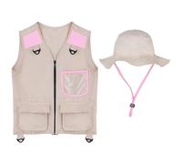 Set Gilet E Cappello Da Avventura Per Bambini - Set Per Cattura Di Insetti, Esplorazione E Campeggio | Attrezzatura Outdoor Leggera E Traspirante | Regalo Ideale Per Bambini E Bambine 3 Agli 8 Ann