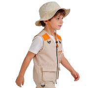 Set Gilet E Cappello Da Avventura Per Bambini - Set Per Cattura Di Insetti, Esplorazione E Campeggio | Attrezzatura Outdoor Leggera E Traspirante | Regalo Ideale Per Bambini E Bambine 3 Agli 8 Ann