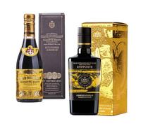 Set Giusti y Varignana: Vinagre Balsámico de Modena IGP 4 Medallas de Oro 250 ml y Aceite de Oliva Virgen Extra Stiffonte 500 ml