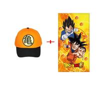 set gorra adulto alcotton + toalla microfibra 70*140cm dragon ball