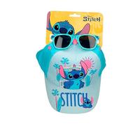 Set gorra y gafas de sol Stitch para niños y niñas - Set gorra y gafas de sol con licencia oficial para verano, playa y uso diario