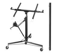 SET Grúa Elevador Placa Paneles Yeso Ayuda Montaje Montacargas portátil XL Extensión 140 cm negro