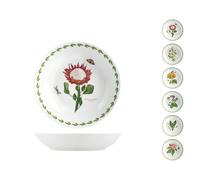 Set H&H Nuevo 6 Platos Fondos Flores En Porcelana Cm 20