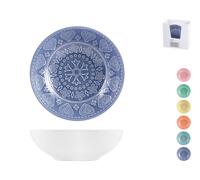 Set H&H Nuevo Karma 6 Platos Fondos, En Gres, 18cm, Colores Asortidos