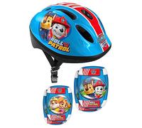 Stamp Helmet + Elbow & Knee Pads Paw Patrol, Unisex-Youth, Azul/Rojo, 50/56 CM