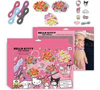 Set joyería cuentas Hello Kitty and Friends | Diseña tus propias pulseras con cuentas de colores, elásticos y charms de personajes Sanrio | Más de 1000 piezas