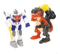 Set juguete robot vs dinosaurio con luz y sonido warrior tech