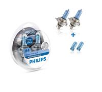 Set Lámparas Philips Whitevision Ultra 4200k 12v H4 60/55W + Par de Lámparas T10