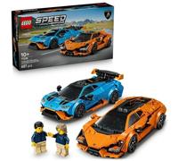 LEGO Speed Champions Lamborghini Revuelto y Huracán STO - Maquetas de Coches de Carreras de Juguete con 2 Minifiguras de Pilotos - Regalo de Cumpleaños para Niños de 10+ Años 77238
