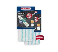 Set Leifheit de 2 Fundas de recambio para Mopa Profi XL micro dúo, funda para mopa fregona ideal para todo tipo de suelos, funda de microfibra con finas cerdas para eliminar la suciedad fácilmente.