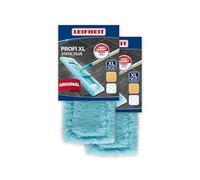 Set Leifheit de 2 Fundas de recambio para mopa Profi XL static plus, funda de poliéster lavable para mopa superabsorbente, apta para todo tipo de suelos, funda leifheit para mopa lavable a 40ºC
