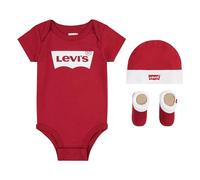 Levi's Classic batwing infant hat bodysuit bootie set 3pc Bebé-Niños Rojo (Levis Red) 6-12 meses