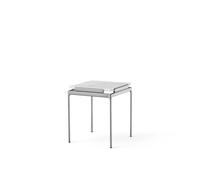 Set LN11 Mesa Auxiliar Bianco Carrara/ Cromo Oscuro