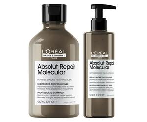 Set L'Oréal Absolut Repair Molecular Champú + Acondicionador - Para cabello dañado y tratado químicamente
