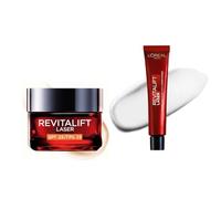 Set L'Oréal Paris Revitalift Láser Triple Acción Crema de Día Nº1 Anti-Edad Protección Solar SPF25, 50ml + L'Oréal Paris Revitalift Laser Borrador de Bolsas Instantáneo, 15ml