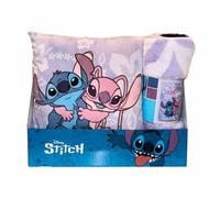 Set manta polar + cojin angel & stitch disney