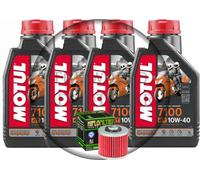 Set / Mantenimiento Yamaha XVS / 1100 Dragstar 1999/2002 Motul 7100 / 10W40