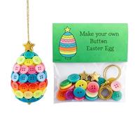 Set Manualidades Botones Easter Niños - Set Colgante Decoración Easter DIY | Cuadro Botones Conejo Huevo & Zanahoria | Manualidades Creativo para Niños & Niñas, Regalo & Decoración