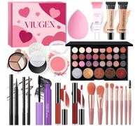 Set Maquillaje Mujer, Kit de Maquillaje Profesional Completo, Estuche Maquillaje Todo en Uno para Adolescentes Chica con Paleta Sombras de Ojos Fundación Corretores Colorete Máscara Gloss Labios